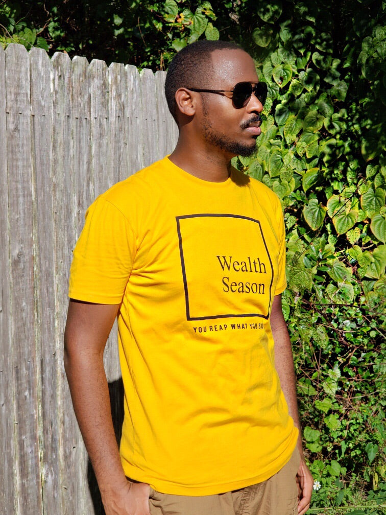 Classic Wealth Season Logo T-shirt - Mustard